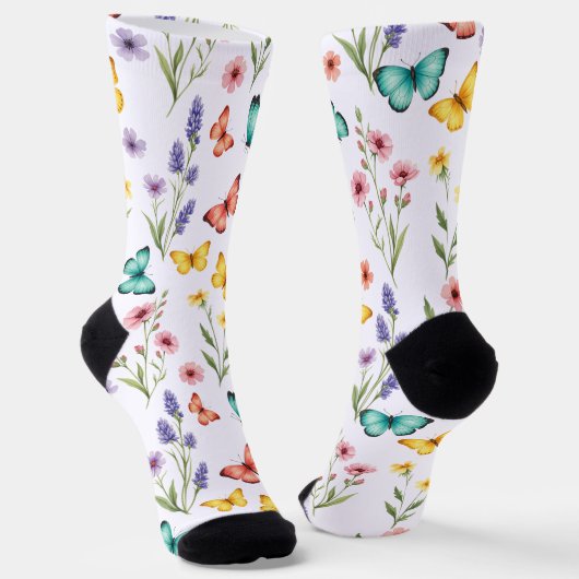 Bunter Schmetterling Socken (Gewinkelt)