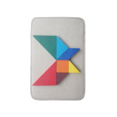 Bunter Schmetterling Tangram Badematte (Vorderseite Vertikal)