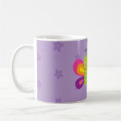 Bunter Schmetterlings-personalisierte Tasse (Links)
