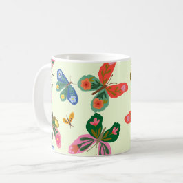 Bunter Schmetterlingsgarten-Becher Kaffeetasse