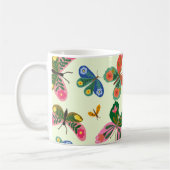 Bunter Schmetterlingsgarten-Becher Kaffeetasse (Links)
