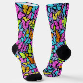 Bunter Schmetterlingsmuster Socken (Gewinkelt)