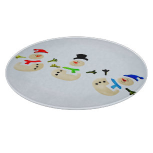 Bunter Schneemann-Weihnachtsparade-Feiertag Schneidebrett