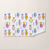 Bunter Schwarm von Fischen Badhandtuch Set (Handtuch)