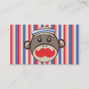 Bunter Seemann SockMonkey SalonHairstylist Visitenkarte