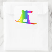 Bunter Snowboard Regenbogen Sticker (Tasche)