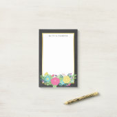 Bunter Sommer-Blumen-u. Imitat-Goldindividueller Post-it Klebezettel (Auf Schreibtisch)