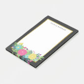 Bunter Sommer-Blumen-u. Imitat-Goldindividueller Post-it Klebezettel (angewinkelt)