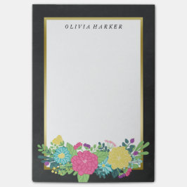 Bunter Sommer-Blumen-u. Imitat-Goldindividueller Post-it Klebezettel