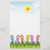 Bunter Sommer drehen Reinfall-Spaß im Sun-Garten Briefpapier (Vorderseite)