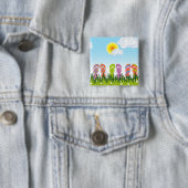 Bunter Sommer drehen Reinfall-Spaß im Sun-Garten Button (Beispiel)