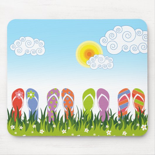 Bunter Sommer drehen Reinfall-Spaß im Sun-Garten Mousepad (Vorne)