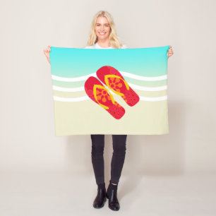 Bunter Sommer-Strand drehen Reinfall-Strand-Decke Fleecedecke