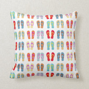 Bunter Sommer-Strand drehen Reinfällethrow-Kissen Kissen