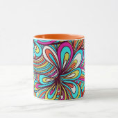 Bunter sortierter psychedelischer Wirbel Tasse (Zentrum)