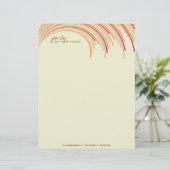 Bunter Spaß gebogener Party-Streifen-Mod-Entwurf Briefbogen (Stehend Vorderseite)