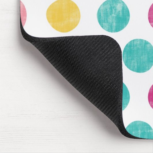 Bunter Spaß-Retro Tupfen-Muster Mousepad (Ecke)