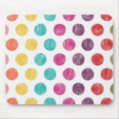 Bunter Spaß-Retro Tupfen-Muster Mousepad (Vorne)