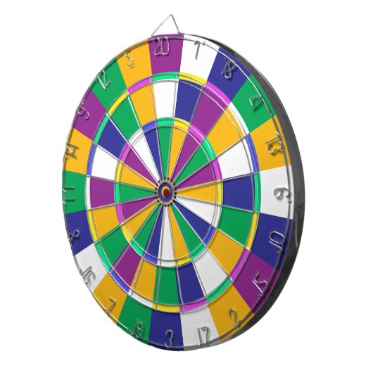 Bunter Spiel-Raum-Dekor mehrfarbig Dartscheibe (Vorderseite rechts)