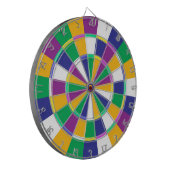 Bunter Spiel-Raum-Dekor mehrfarbig Dartscheibe (Vorderseite Links)