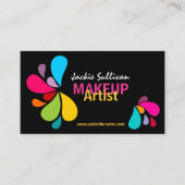 Bunter Spritzen-Maskenbildner Visitenkarte (Vorderseite)