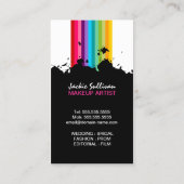 Bunter Spritzen-Maskenbildner Visitenkarte (Rückseite)