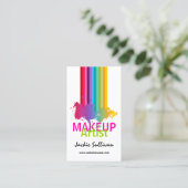 Bunter Spritzen-Maskenbildner Visitenkarte (Stehend Vorderseite)