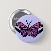 Bunter Stammes- Schmetterlingsknopf Button (Vorne & Hinten)
