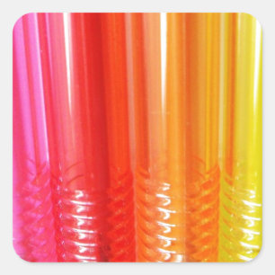 Bunter Stift Quadratischer Aufkleber