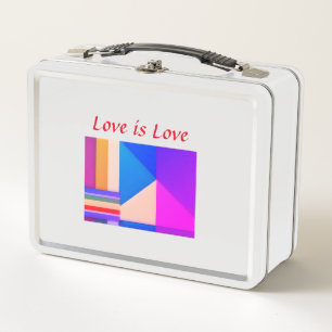 Bunter Stolz Monat schwul LGBTQ Liebe Text hinzufü Metall Brotdose