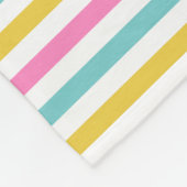 Bunter Streifen-Muster-individueller Name Fleecedecke (Ecke)