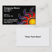 Bunter Sun auf einem schwarzen Hintergrund Visitenkarte (Vorne/Hinten)