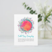 Bunter Tag der Erde Jeden Tag Postkarte (Stehend Vorderseite)