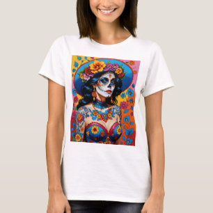 Bunter Tag des T-Shirts der Toten Zuckerkugel