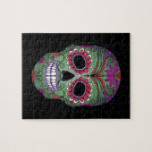 Bunter Tag des toten Schmutz-Zuckerschädels Puzzle (Horizontal)