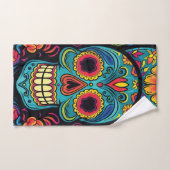 Bunter Tag des toten Zuckerschädels Badhandtuch Set (Handtuch)