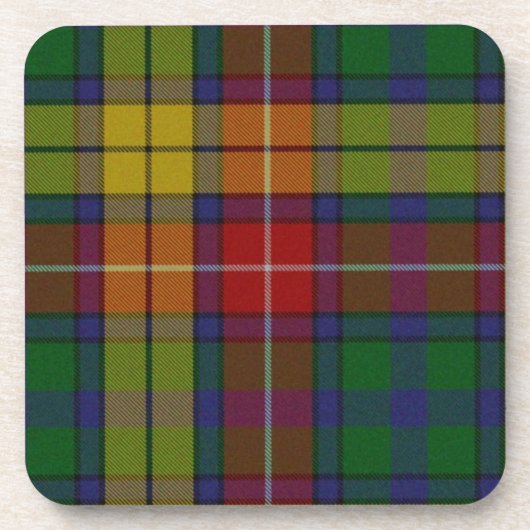 Bunter Tartan-karierter Untersetzer (Vorderseite)