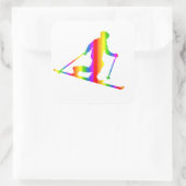 Bunter Telemark Regenbogen Aufkleber (Tasche)