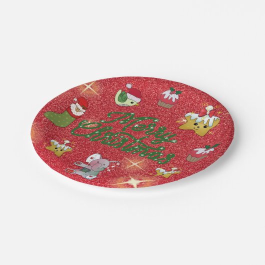 Bunter Teller (Schrägansicht)