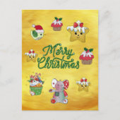 Bunter Teller Postkarte (Vorderseite)