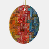 Bunter Teller von allen 50 Staaten Keramikornament (Rechts)