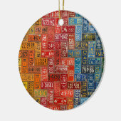 Bunter Teller von allen 50 Staaten Keramikornament (Links)