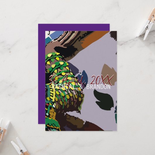 bunter thailändischer Kulturriese am Fluss Chao ph Einladung (Vorderseite/Rückseite Beispiel)