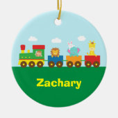 Bunter Tier-Zug für Kinder Keramikornament (Vorne)