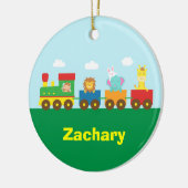 Bunter Tier-Zug für Kinder Keramikornament (Links)