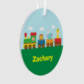 Bunter Tier-Zug für Kinder Ornament (Vorderseite)