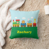 Bunter Tier-Zug für Kinderraum Kissen (Decke)