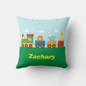 Bunter Tier-Zug für Kinderraum Kissen (Rückseite)