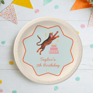Bunter Tiger Kindergeburtstag Party Animals Pappteller