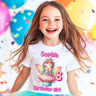 Bunter Törtchen Fee Schmetterling Geburtstag  T-Shirt
